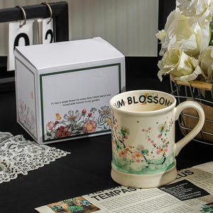 Design Sense Advanced Vintage Oil Painting Wind Bell Flower <span class=keywords><strong>Taza</strong></span> <span class=keywords><strong>de</strong></span> agua <span class=keywords><strong>de</strong></span> cerámica para el hogar Oficina y fiesta <span class=keywords><strong>Taza</strong></span> <span class=keywords><strong>de</strong></span> café - Product Image 6