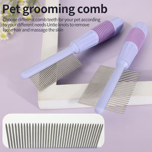 Peine <span class=keywords><strong>para</strong></span> mascotas <span class=keywords><strong>de</strong></span> doble cara con nudo abierto, <span class=keywords><strong>de</strong></span> acero inoxidable y plástico, <span class=keywords><strong>para</strong></span> <span class=keywords><strong>gatos</strong></span> y perros, <span class=keywords><strong>cepillo</strong></span> <span class=keywords><strong>para</strong></span> eliminación <span class=keywords><strong>de</strong></span> <span class=keywords><strong>pelo</strong></span>, venta al por mayor <span class=keywords><strong>de</strong></span> fábrica - Product Image 3