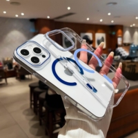 Coque de téléphone ultra-fine magnétique à chargement sans fil pour iPhone Air 17 16 15 14 Pro Max, transparente, haute clarté, en PC, Fundas