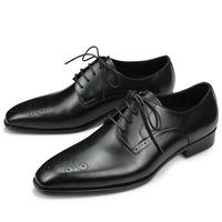 Nouvelles Chaussures Oxford Derby pour Hommes en Cuir Véritable Gravé, à Lacets, Solides, Respirantes, Légères, avec Semelles en Caoutchouc, Idéales pour Mariages et Soirées Estivales
