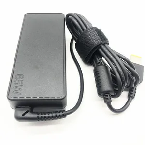 Pengisi Daya Laptop 20V 3,25a 65W Baru untuk Lenovo X1 G50 E431 L440 T440 S3 Konektor Persegi dengan Pin Adaptor