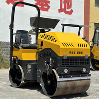 Compacteur routier à double tambour de 1,5 tonne de haute qualité, diesel, pour asphalte, béton, terre, machines de construction CE