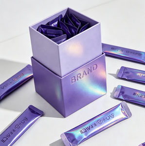 Boîte rigide en deux parties <span class=keywords><strong>d</strong></span>écoupée au laser GoTop pour sachets de compléments alimentaires avec logo personnalisé, pelliculage mat, cadeau santé haut de gamme - Product Image 3
