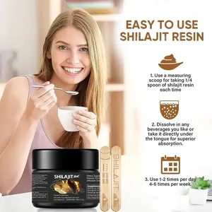OEM ODM ฉลากส่วนตัว Shilajit เรซิ่นธรรมชาติสมดุลสุขภาพอาหารเสริมผลิตภัณฑ์ Shilajit