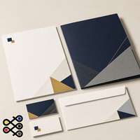Brochure de Luxe Moderne à Reliure Spirale Géométrique avec Papier Offset et Carton pour Présentation de Marque d'Entreprise
