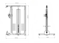 Machine intégrée de musculation à double poste pour tirage à la corde et lat pulldown |   Gymnase à domicile robuste |   Équipement d'entraînement pour la force musculaire du dos