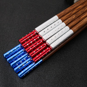 Palillos de madera con diseño de ala de pollo, vajilla de madera maciza para el hogar, palillos de servir estilo cielo estrellado, estilo chino moderno - Product Image 2
