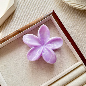 مشابك شعر نسائية أنيقة للبيع بالجملة ، مشابك شعر هندسية حلوة أنيقة 8 مقاطع ، زهرة بيض بلاستيك للفتيات - Product Image 5