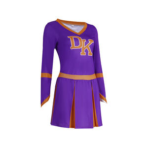 Costume de pom-pom girl violet de l'école secondaire de <span class=keywords><strong>Jennifer</strong></span>, inspiré de Megan Fox, ensemble jupe de compétition pour fille - Product Image 3