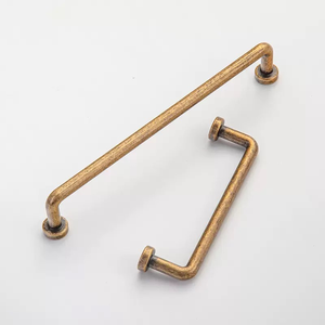 Poignées de meuble classiques multi-finitions en Zamak massif, base ronde, forme en U, pour tiroirs, armoires, cuisines et commodes - Product Image 1