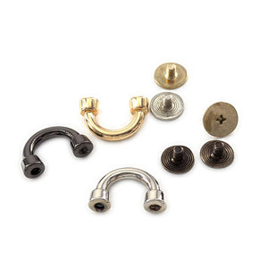 Accessori Fai-da-te per Borse: Fibbie Laterali a <span class=keywords><strong>Ponte</strong></span> ad Arco da 17mm, Anelli a D in Lega di Zinco Argento, Chiusure per Cinghie e Borse - Product Image 1