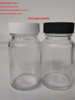 Bouteilles en verre transparent à large ouverture 30ml/60ml/100ml avec couvercle pour peinture de modélisme et réactifs chimiques