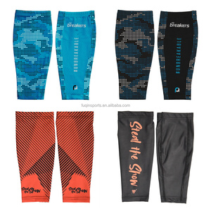 FQ kustom hijau tuatareaaa gradien atlet betis lengan Digital kamuflase kaki lengan sublimasi olahraga pelindung kaki penutup - Product Image 2