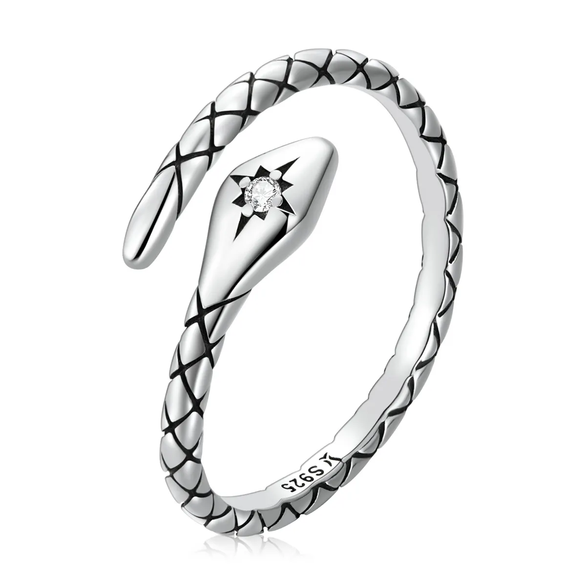 925 Sterlingsilber Schlangenring feiner Schmuck personalisierte klassische offene Ringe für Mädchen