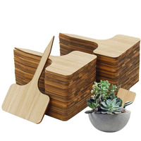 Etiquetas de madera en forma de T para herramientas, suministros de jardín, etiquetas de bambú para plantas, para macetas de vivero, siembra, bonsáis, hierbas en maceta y flores