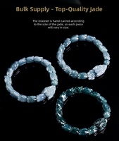Bracelet en jadéite naturelle de qualité supérieure pour homme, motif Dragon 3D bleu aquatique, avec certificat CMA, vente en gros