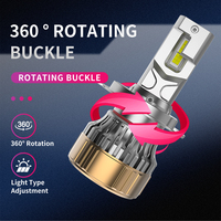 Ampoules de phares de voiture LED CSP R12 12V 120W 15000LM 6000K Blanc Diurne pour modernisation et remplacement