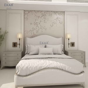 EKAR Table de chevet en bois massif <span class=keywords><strong>Luna</strong></span> Luxe | Poignées à anneau en métal pour les chambres à coucher de luxe - Product Image 3