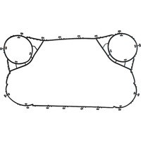 Joint d'étanchéité pour échangeur de chaleur à plaques EPDM NBR FKM HNBR en caoutchouc moulé, type clip-on, matériau personnalisé pour chauffage collectif OEM ODM