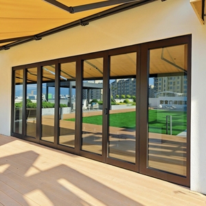 Porta Pieghevole in Vetro Decennial, in Lega di Alluminio, per Esterni, Personalizzabile in Fabbrica, per Patio e Ville, Insonorizzata e Resistente agli Uragani - Product Image 2