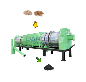 Operación inteligente Material en polvo Aserrín Carbonizar Horno de carbón rotativo continuo Equipo de estufa de carbonización de cáscara de arroz - Product Image 1