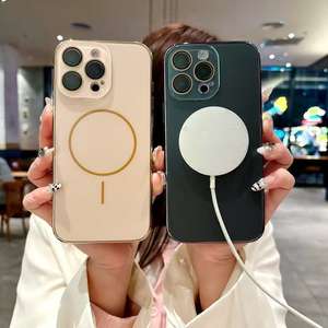 AG Frosted Anti-caída magnética cubierta completa protectora de silicona PC funda de teléfono para <span class=keywords><strong>iPhone</strong></span> 11 <span class=keywords><strong>12</strong></span> 13 14 15 16 Pro Max Plus - Product Image 3