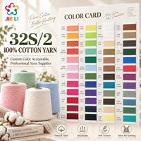 Fil à tricoter 100% coton 32S/2, filé à anneaux, pur coton, pour vêtements et tissus, tricotage, vêtements tricotés et textile de maison