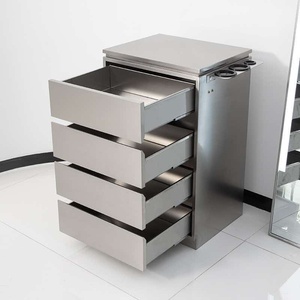 Barber Shop Tools, Stainless Steel Cabinet Hair Salon Tools Cabinet Hot Stamping and Dyeing Tools <b>Cart</b> Storage <b>Drawer</b> Cabinet - Product Image 4