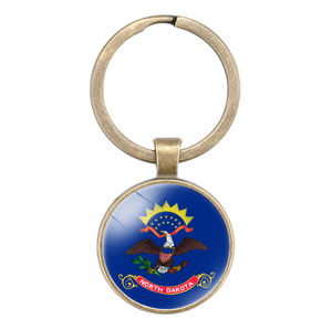 Alta calidad Dakota del Sur DE LOS EE. UU. Bandera Llavero Colgante Tiempo Piedra preciosa Llavero Colgante - Product Image 2
