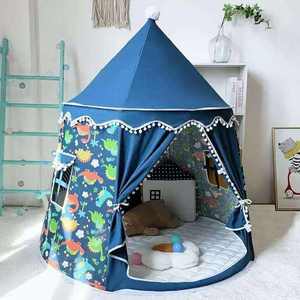 Tenda Castello Portatile Estiva per Bambini in Cotone e Lino, Materiale Cotone-Lino, Casetta Gioco per Camera da Letto, Bestseller Estivo - Product Image 1