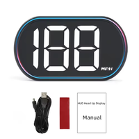 X2 Smart Digital GPS HUD Compteur de vitesse Tête haute de voiture Affichage LCD Plug and Play KMH/MPH 2 pouces Grande jauge de vitesse avant pour toutes les voitures