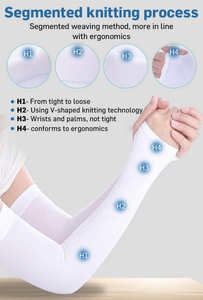 Mangas de protección solar UV baratas para ciclismo al aire libre, de seda helada, para verano, deportivas, con orificio para el pulgar, para conducir, cubren toda la mano y el brazo. - Product Image 3