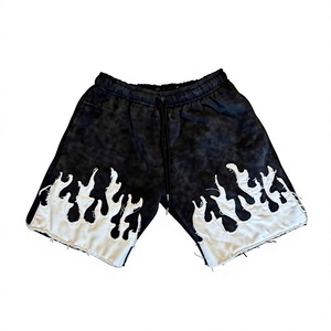 2026 <b>Distressed</b> Embroidery Men Shorts Sets Cotton Sun Faded Shorts Cut Edge Acid Wash Shorts Men <b>Top</b> Quality - Product Image 1