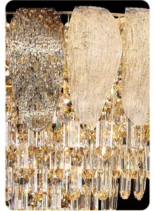 Hiện đại sang trọng <span class=keywords><strong>Led</strong></span> vàng Đèn Chùm Pha lê treo đèn Mặt dây chuyền cho phòng khách phòng ngủ khách sạn-Kích thước trung - Product Image 4