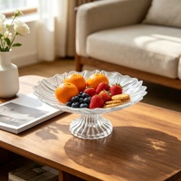 Groothandel glazen fruitplateau en verhoogd dessertplateau voor hotels, cafés en evenementen; serviesgoed.