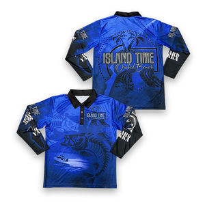 Maillots de pêche personnalisés à manches longues, chemises de pêche UV à motif d'impression par sublimation - Product Image 1