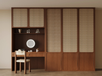 Ensemble de placards de chambre à coucher en bois massif, design minimaliste moderne, écologique, verrouillable, meubles de maison, grande capacité de rangement