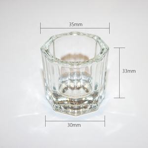 Chiodo Di Cristallo <span class=keywords><strong>Dappen</strong></span> Piatto Manicure Tazza di Vetro Del Chiodo liquido Acrilico tazza con coperchio Per Arte Del Chiodo del Manicure del Salone di Strumenti - Product Image 3