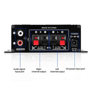 Âm Thanh Thiết Bị Âm Thanh AK270 <span class=keywords><strong>Mini</strong></span> Âm Thanh 2-Kênh Stereo Khuếch Đại Công Suất Âm Thanh Di Động Âm Thanh AUX Đầu Vào Loa <span class=keywords><strong>Amp</strong></span> Cho Xe Nhà - Product Image 3