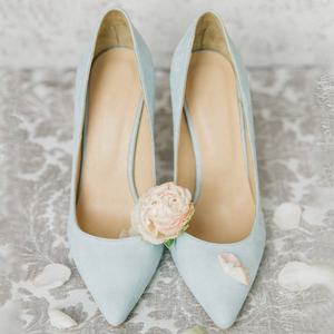 Taglie forti <span class=keywords><strong>eleganti</strong></span> classici in finta pelle scamosciata blu <span class=keywords><strong>tacchi</strong></span> alti da sposa tacco a punta da donna pump scarpe da festa - Product Image 3
