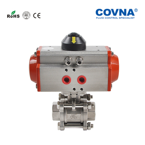 Válvula de Bola Neumática de Acero Inoxidable COVNA DN25 de 1 Pulgada PN40 de Acción Simple con Resorte de Cierre - Product Image 3
