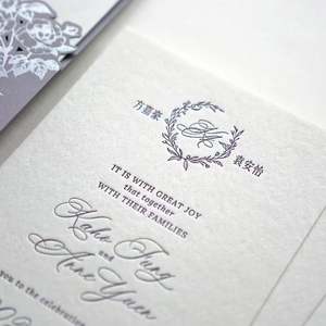 Tarjeta de Lujo Personalizada con Impresión Tipográfica, Invitaciones de Boda de Alta Gama, Tarjeta Postal con Texto en Relieve, Lista de Invitados, Menú, Papel de Arte - Product Image 6