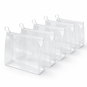 Wholesale Customize Waterproof Pvc <b>Transparent</b> Clear Travel Toilet <b>Bag</b> Printed Plain <b>Makeup</b> Custom Printed Logo Cosmetic <b>Bags</b> - Product Image 1