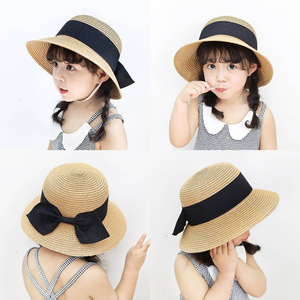 YD255 <span class=keywords><strong>Sombrero</strong></span> de Paja para Mujer, Estilo Vaquero, con Lazo y Ala Ancha, para Mamá e Hija, para el Verano, Playa, Niños - Product Image 2