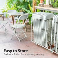Nouveau design de salle à manger pliante en plastique pour événement de mariage Mobilier d'extérieur Chaise pliante moderne en plastique blanc pour l'extérieur