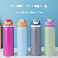 16oz 24oz 32oz Bpa ücretsiz özel içme yalıtım paslanmaz çelik vakumlu termal bardak şişe Tumbler kapaklı