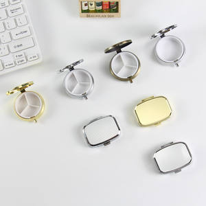 Переносные Трехсекционные коробки для хранения конфет из нержавеющей стали сублимационные заготовки двухкамерные коробки для таблеток - Product Image 2