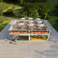 Conteneur Mobile Bar à Jus de Luxe de 40 Pieds, Conception Personnalisée, Préfabriqué, pour Café et Restaurant