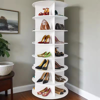 Meuble de rangement à chaussures en bois rotatif à 360 degrés intelligent et complet, avec porte miroir, moderne, pour le couloir