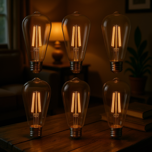 Bombillas LED Edison Vekkro ST19 7W 800 Lúmenes 2700K Base E26 Blanco Cálido Regulable Iluminación Residencial - Product Image 3